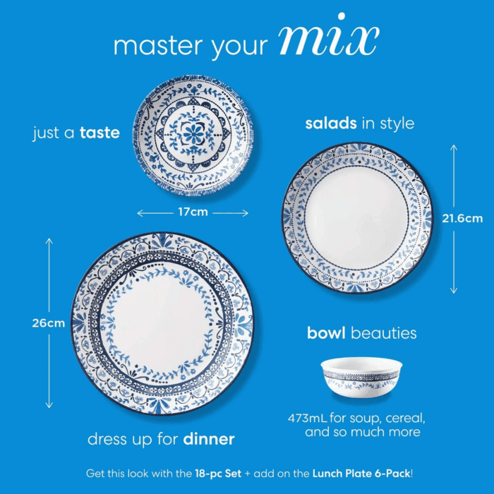 Chip Resistant Dinnerware Set 0 & Frost White Lunch Plate Set for 6 | 8.5 Inch Eco-Friendly round Lunch or Dinner Plates Are Dishwasher Safe - Image 4