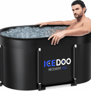 Upgrade XL 129 Gal Large Oval Ice Bath Tub for Athletes,Multiple Layered Portable Outdoor Cold Plunge Tub for Recovery,Cold Plunge for Family-Foldable Ice Baths for Home,Gyms,Indoor Use