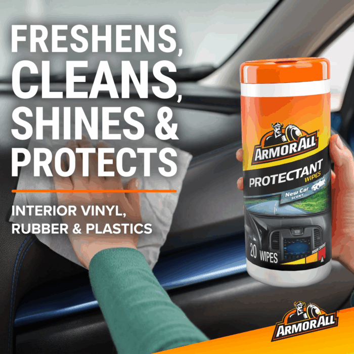 Car Interior Protectant Wipes in New Car Scent, 25 Count - Image 2