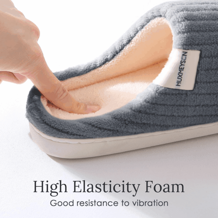 Slippers for Women, Warm Memory Foam Comfy House Slippers with Anti-Skid Rubber Sole for Indoor and Outdoor - Image 5