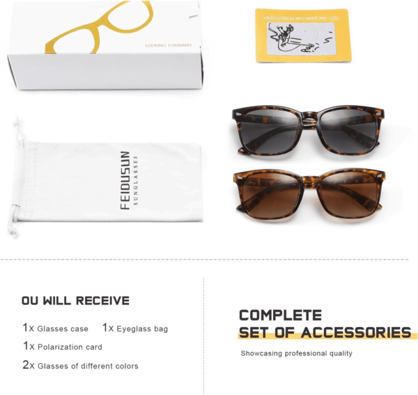 Polarized Sunglasses for Women and Men Classic Trendy Sun Glasses with UV Protection - Image 7