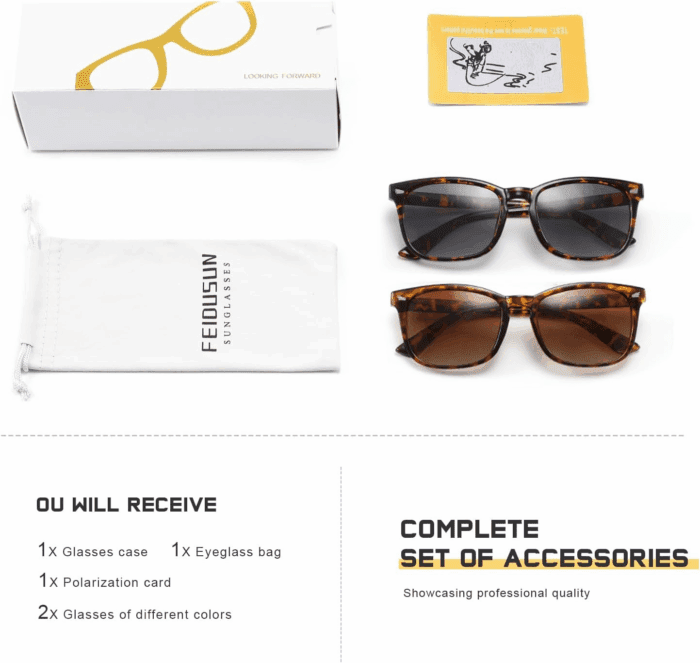 Polarized Sunglasses for Women and Men Classic Trendy Sun Glasses with UV Protection - Image 7