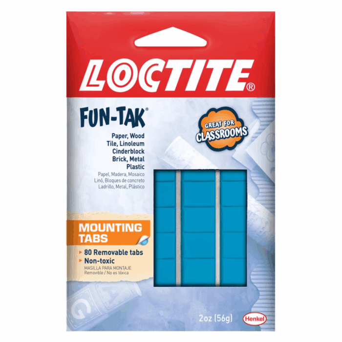 Fun-Tak Mounting Putty, Pack of 1, Blue 2 Oz Wallet