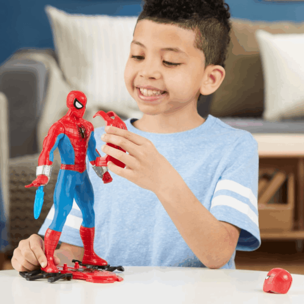 Spider-Man Thwip Blast Spider-Man Action Figure with Accessories, 11-Inch-Scale Super Hero Toys for Kids Ages 4 and Up - Image 9