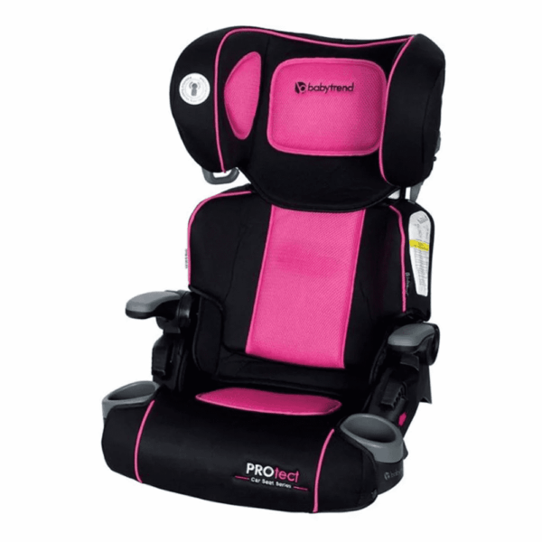 Yumi Folding Booster Car Seat with 2 Cup Holders, Gray - Image 14