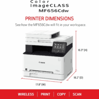 Color Imageclass Mf656Cdw - Wireless Duplex Laser Printer, All-In-One with Copier, Scanner, Fax, Auto Document Feeder, Mobile Ready, 3 Year Limited Warranty, 22 PPM, White - Image 2