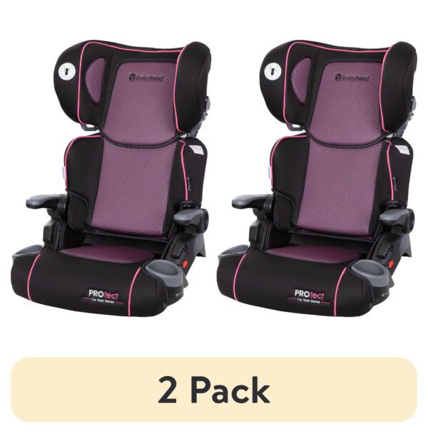 Yumi Folding Booster Car Seat with 2 Cup Holders, Gray - Image 12