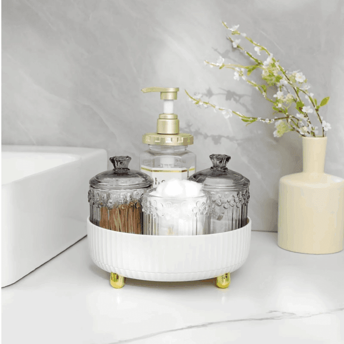 Cosmetic Cases Makeup Perfume Storage Rack Durable Rotating Shelf Organizer Boxes for Bathroom Bedroom Organizer - Image 4