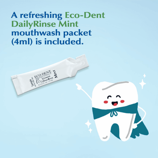 Dailycare Baking Soda Toothpowder, Original Mint - SLS & Fluoride-Free Toothpaste Powder with Minerals & Essential Oils, Toothpaste Alternative + Dailyrinse Single-Use Pack - Image 3