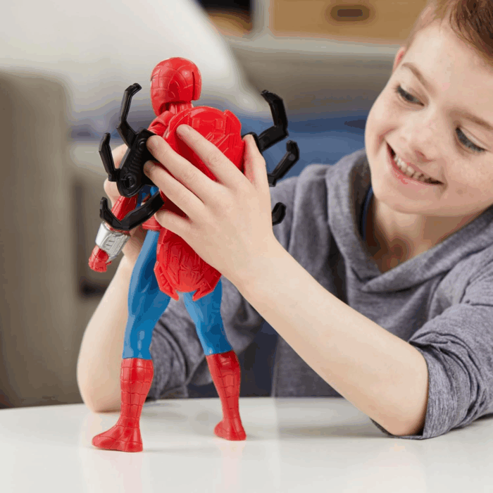 Spider-Man Thwip Blast Spider-Man Action Figure with Accessories, 11-Inch-Scale Super Hero Toys for Kids Ages 4 and Up - Image 4