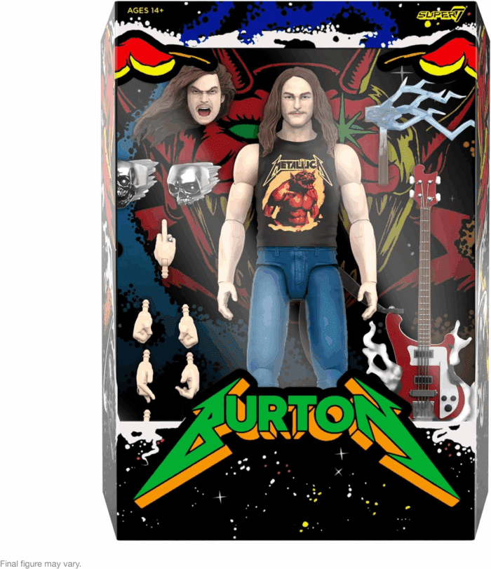 ULTIMATES! Cliff Burton (Superhero Poster) - 7" Action Figure with Accessories Heavy Metal Collectibles and Retro Toys - Image 2