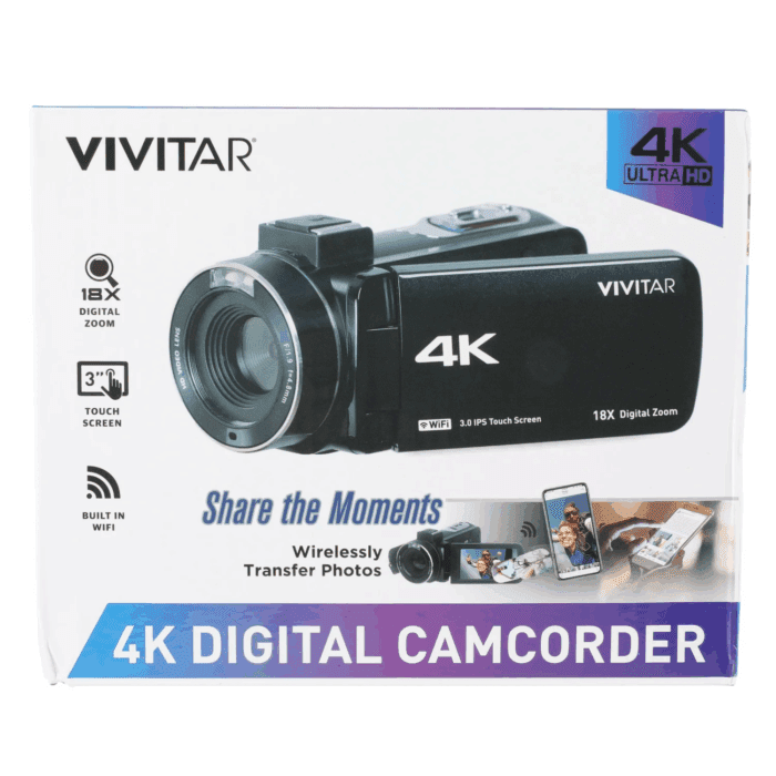 4K HD Digital Video Camera with Wifi, Built in Night Vision, and 3" Touch Rotational Display - Image 10