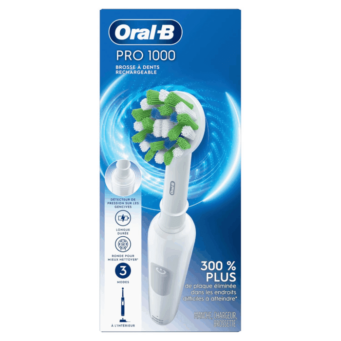 Pro 1000 Rechargeable Electric Toothbrush, White - Image 8