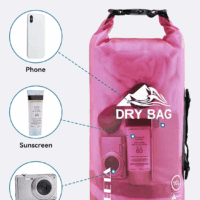 Dry Bag Waterproof for Women Men, 5L/10L/20L/30L/40L Roll Top Lightweight Dry Storage Bag Backpack with Phone Case for Travel, Swimming, Boating, Kayaking, Camping & Beach, 11 Transparent Colors - Image 7