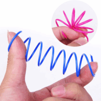 Cat Spiral Spring, 12 Pc Cat Creative Toy to Kill Time and Keep Fit Interactive Cat Toy Sturdy Heavy Plastic Spring Colorful Springs Cat Toy for Swatting, Biting, Hunting Kitten Toys - Image 3