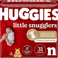 Newborn Diapers, Little Snugglers Baby Diapers, Size Newborn (Up to 10 Lbs), 31 Count