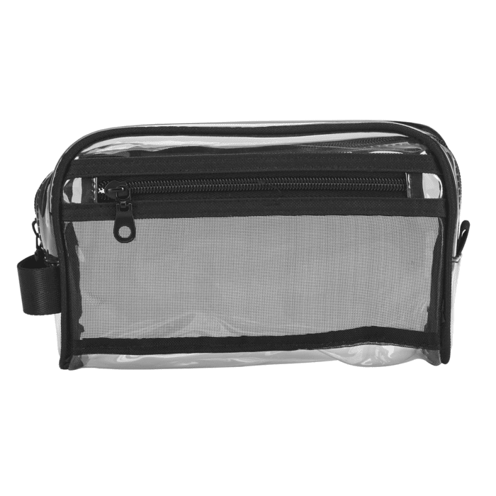 Transparent PVC with Black Webbed Handle & Piping with Easy Access Side Pocket - Image 6