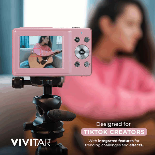 Popsnap Digital Camera, Pink, 16X Zoom, 1080P, Micro SD, Single Pack - Image 5
