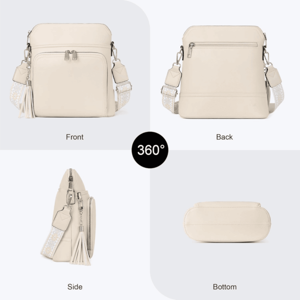 Crossbody Purse for Women,Lightweight Medium Crossbody Bag Soft Leather Women'S Shoulder Handbags with Tassel - Image 4
