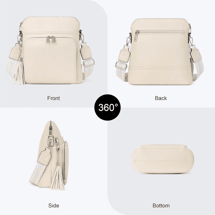 Crossbody Purse for Women,Lightweight Medium Crossbody Bag Soft Leather Women'S Shoulder Handbags with Tassel - Image 4