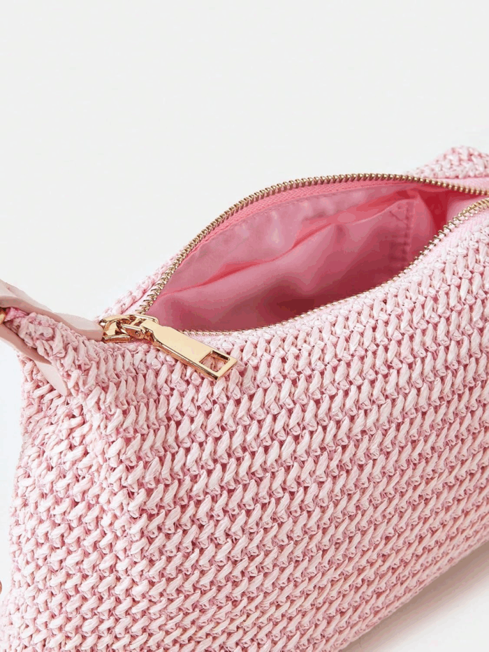 Women'S Straw Woven Shoulder Bag Tote Handbag Summer Beach Purse - Image 3