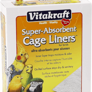 Cage Liners for Birds - for Parrot, Parakeet, Conure, and Cockatiel Cages White 20" X 18"