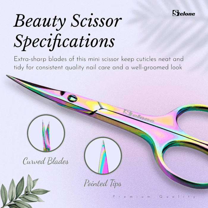 Professional Grooming Scissors Eyebrow Scissors Small Curved Stainless Steel Manicure & Beauty Scissor for Women - Image 5
