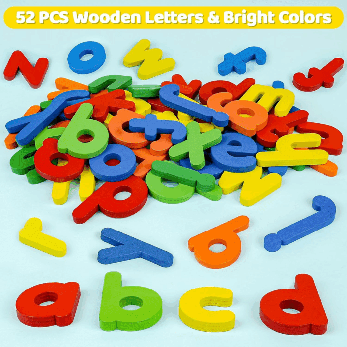 Alphabet ABC Learning Educational Toys for 2 3 4 5 Years Old Boys Girls, Wooden Puzzle Flash Cards Preschool Activity Letter Matching Games for Kids Toddlers - Image 3