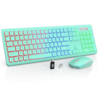 Wireless Keyboard and Mouse Combo RGB Backlit Rechargeable 2.4Ghz Quiet 108 Keys Keyboard-Black - Image 10