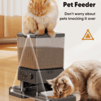 Automatic Cat Feeder for 2 Cats, 20 Cups/5L Automatic Cat Food Dispenser for Small Pets Indoor, Timed Cat Feeder for Dry Food - Image 5