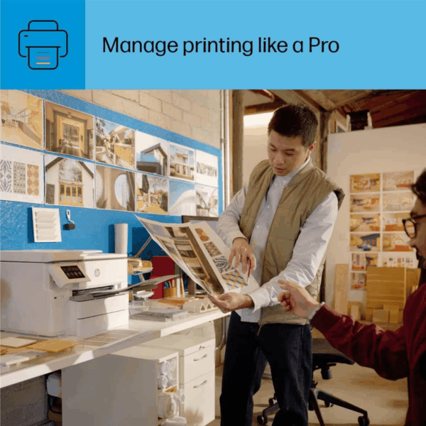 Officejet Pro 9730E Wide Format Wireless All-In-One Color Inkjet Printer, Print, Scan, Copy up to 11X17', ADF, Duplex Printing Best for Office, 3 Months of Instant Ink Included (537P6A) - Image 13