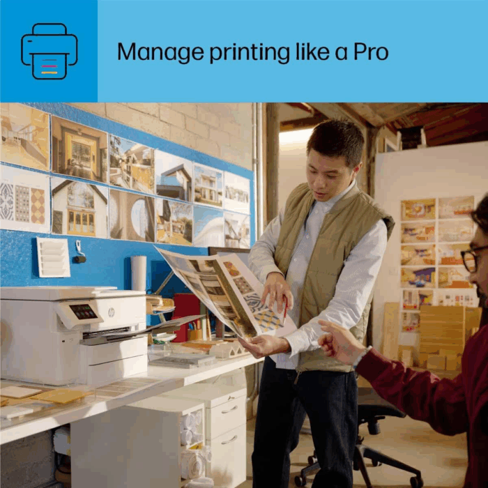 Officejet Pro 9730E Wide Format Wireless All-In-One Color Inkjet Printer, Print, Scan, Copy up to 11X17', ADF, Duplex Printing Best for Office, 3 Months of Instant Ink Included (537P6A) - Image 13