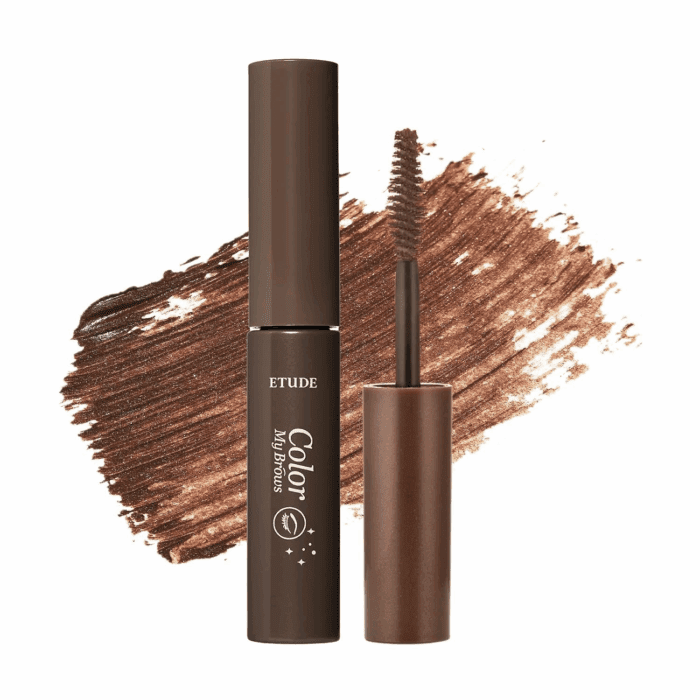 Color My Brows 4.5G - Rich Brown | Beeswax & Carnauba Wax | Eyebrow Mascara, Quickly Fixing Natural Eyebrow Makeup with Care Effect | Korean Makeup, Kbeauty, Perfect for Gift
