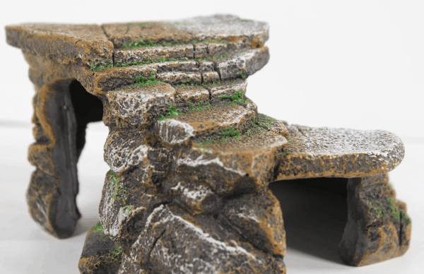 Reptology Shale Scape Step Ledge & Cave Hideout – Basking Area - Decorative Resin for Aquariums & Terrariums – Great for Reptiles, Amphibians, and Fish – Medium - Image 7