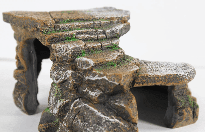 Reptology Shale Scape Step Ledge & Cave Hideout – Basking Area - Decorative Resin for Aquariums & Terrariums – Great for Reptiles, Amphibians, and Fish – Medium - Image 7