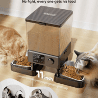 Automatic Cat Feeder for 2 Cats, 20 Cups/5L Automatic Cat Food Dispenser for Small Pets Indoor, Timed Cat Feeder for Dry Food - Image 2