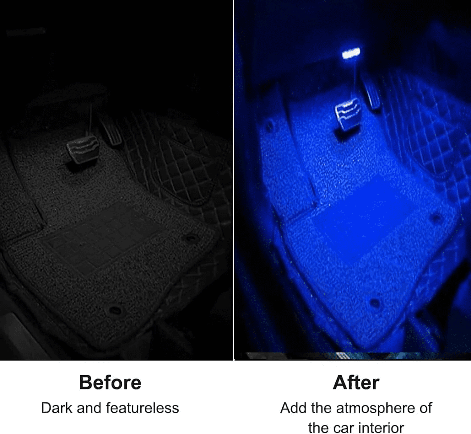 4Pcs Wireless LED Lights for Car Interior,7 Colors Ambient Lighting Car Interior,Car Lights inside Your Car,Usb Rechargeable Car Interior Led Night Light for Car Decor - Image 3