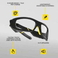 Armor Smart Safety Glasses for Men & Women, TR90 Frame, Bluetooth Smart Safety Glasses with Light Adaptive Lenses, Open Ear Speakers & Microphone - ANSI Z87.1 (Standard) - Image 2
