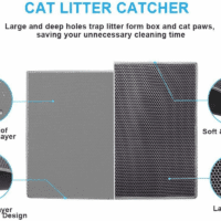 Cat Litter Mat Double Layer Waterproof Urine Proof Trapping Mat 1 Pack (Gray, 24X15 Inch (Pack of 1)) - Image 3