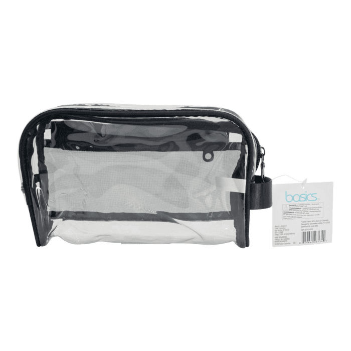 Transparent PVC with Black Webbed Handle & Piping with Easy Access Side Pocket - Image 4