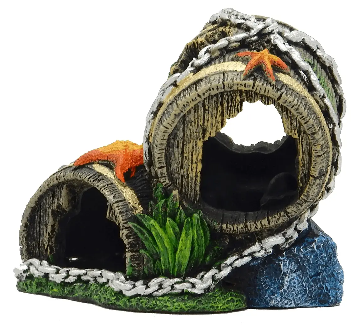 Barrel Aquarium Ornament - Multicolor - Image 2