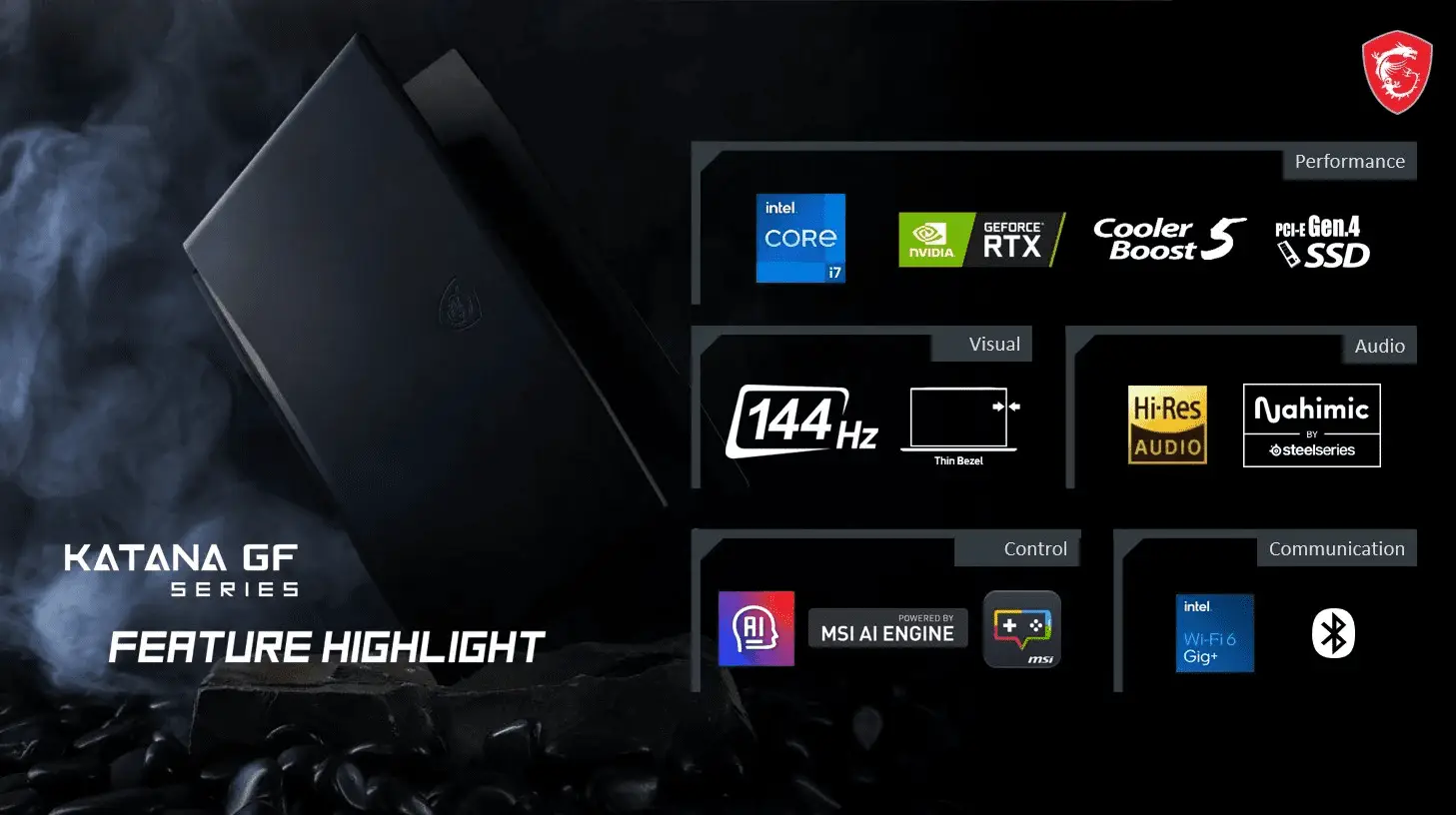 Katana 15.6 Inch 144Hz Gaming Laptop Intel Core I7-13620H NVIDIA Geforce RTX 4050 16GB DDR5 1TB SSD Black (2024) - Image 2