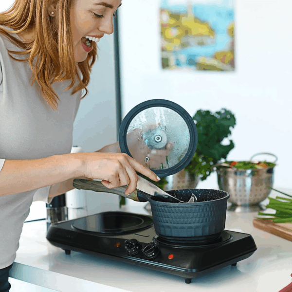 Countertop Infrared Double Burner, 1700W Electric Hot Plate and Portable Stove, Black BGI102B - Image 3