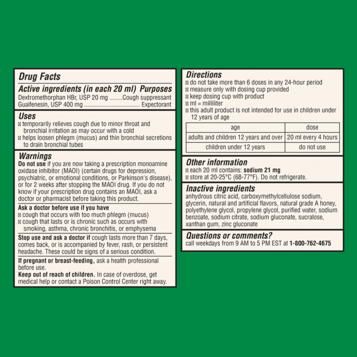 Max Strength Cough Congestion DM and Cold Medicine, Honey, 8 Fl Oz - Image 10