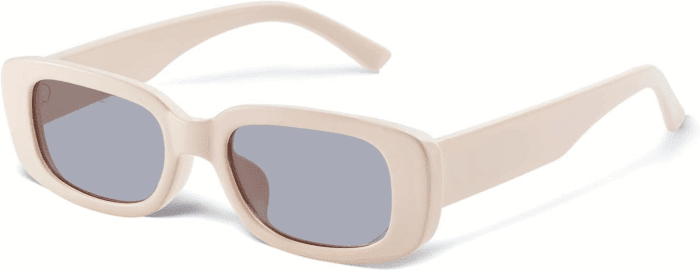Rectangle Sunglasses for Women Men Trendy Y2K Retro 90S Sun Glasses UV400 Protection Cool Square Frame