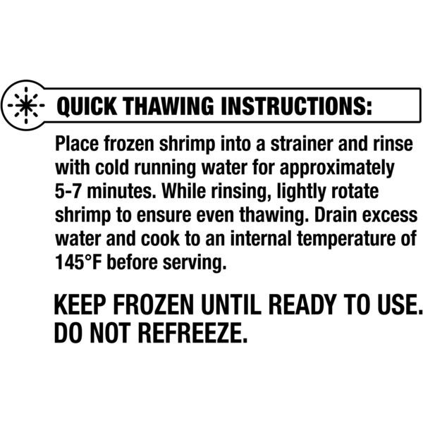 Frozen Raw Medium Peeled Deveined Tail-On Shrimp, 12 Oz (41-60 Count per Lb) - Image 7