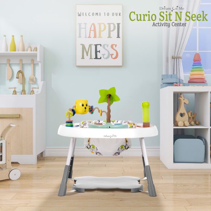 Curio Lightweight & Convertible Sit N Seek Activity Center, Lime - Image 13