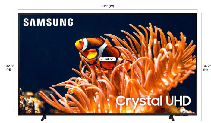 65" 4K Crystal UHD DU8000 Smart TV, Ultra Slim Design, Dynamic Crystal Color, Motion Xcelerator & Object Tracking Sound Lite UN65DU8000 - Image 7
