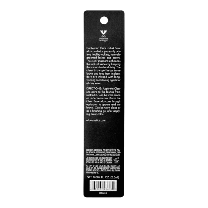 Clear Brow & Lash Mascara, Dual-Sided Brushable Clear Gel for Groomed Brows & Eyelashes, Long-Wear Conditioning Formula, Vegan & Cruelty-Free - Image 5