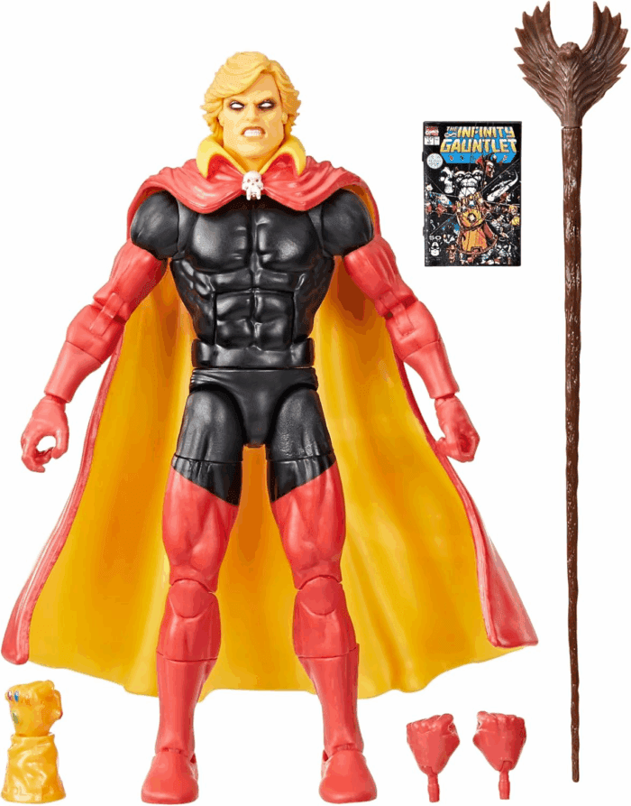 Legends Series Adam Warlock, Infinity Gauntlet Comics-Inspired Collectible 6-Inch Scale Action Figure with Character-Sized Comic Accessory